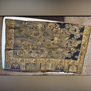 Gorgeous Coldwater Creek Gold and Black Floral Shawl